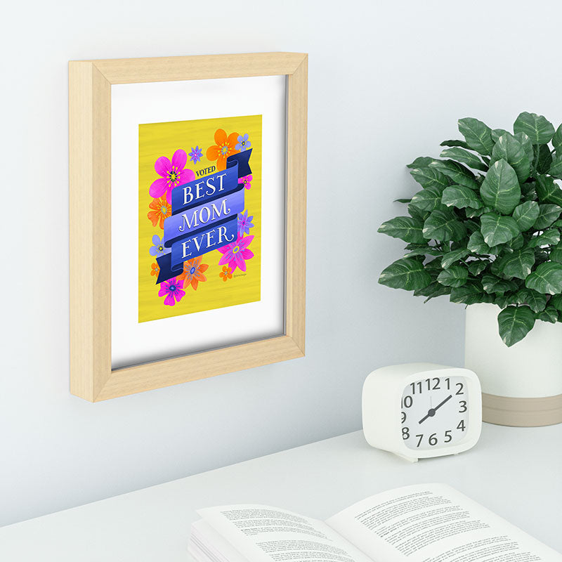 Seta Zakian Best Mom Ever Recessed Framing Rectangle
