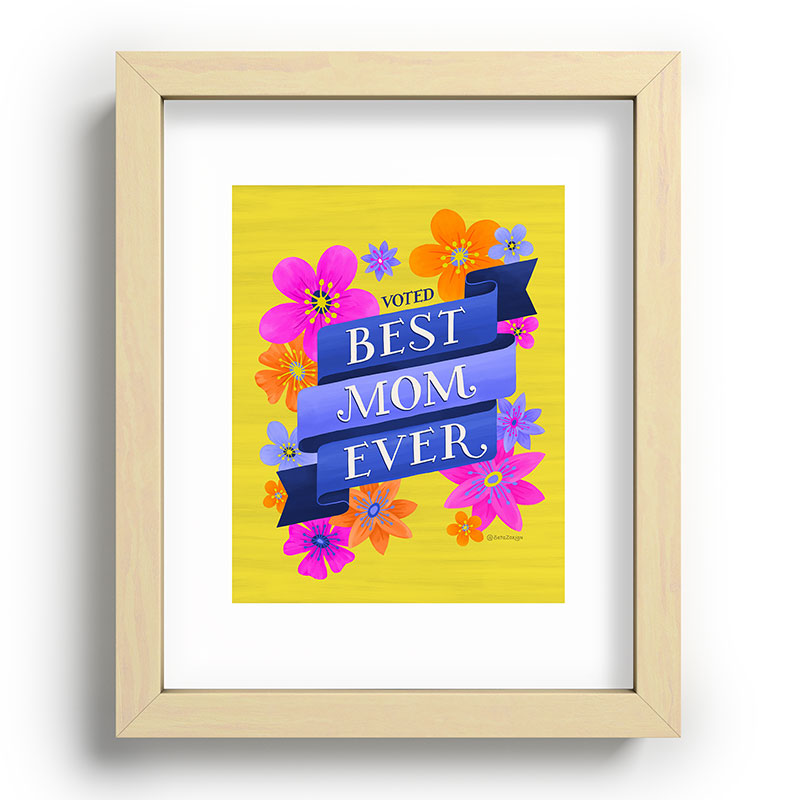 Seta Zakian Best Mom Ever Recessed Framing Rectangle