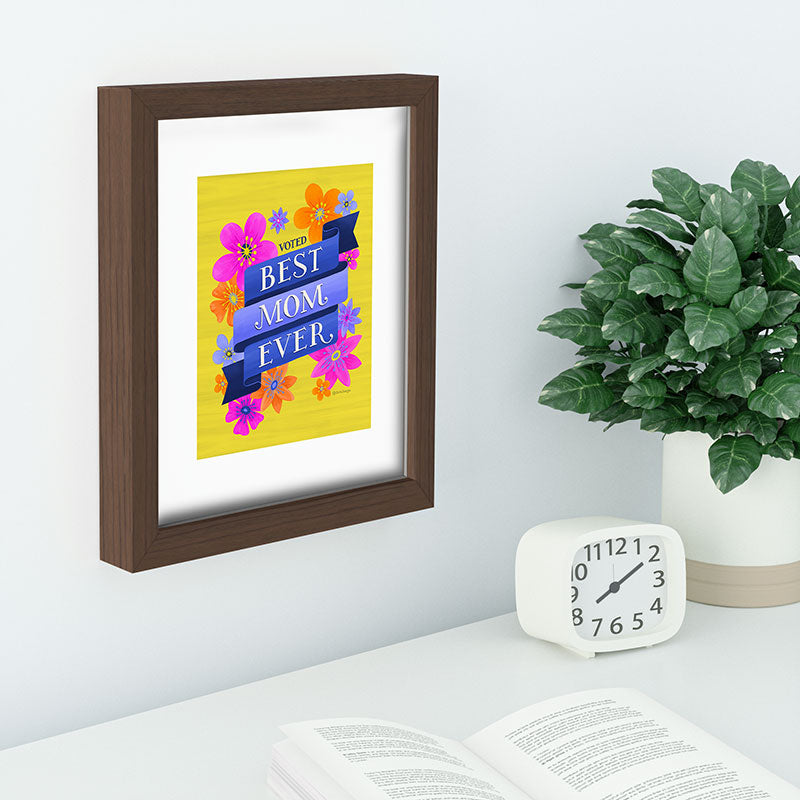 Seta Zakian Best Mom Ever Recessed Framing Rectangle