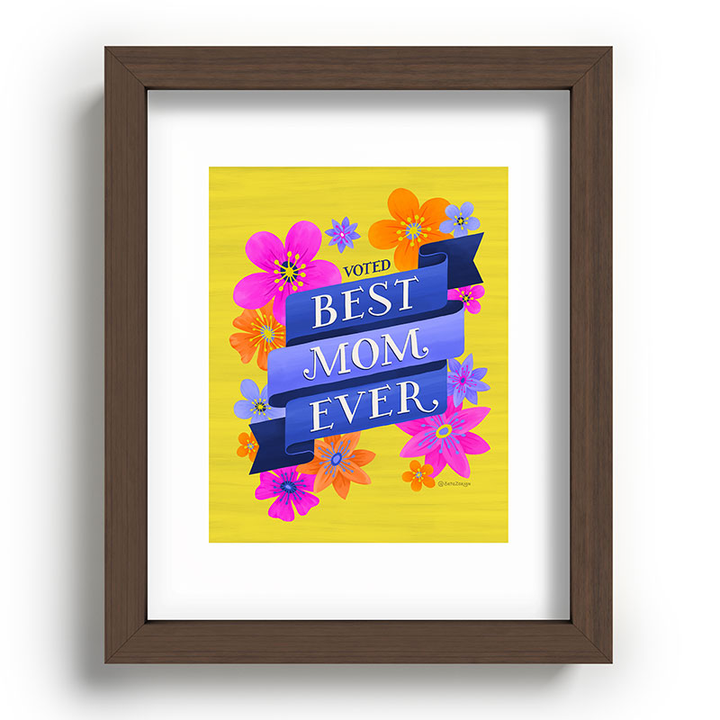 Seta Zakian Best Mom Ever Recessed Framing Rectangle