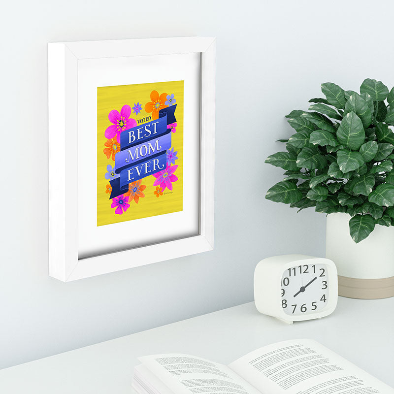 Seta Zakian Best Mom Ever Recessed Framing Rectangle