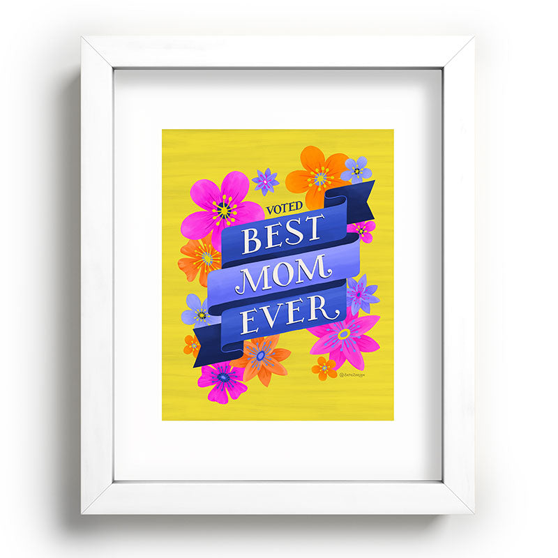 Seta Zakian Best Mom Ever Recessed Framing Rectangle