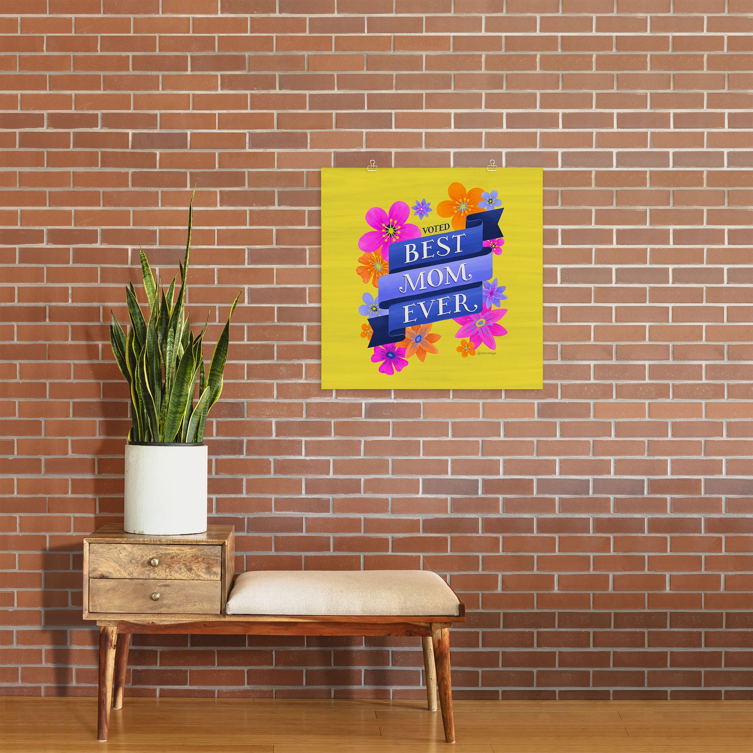Seta Zakian Best Mom Ever Art Print