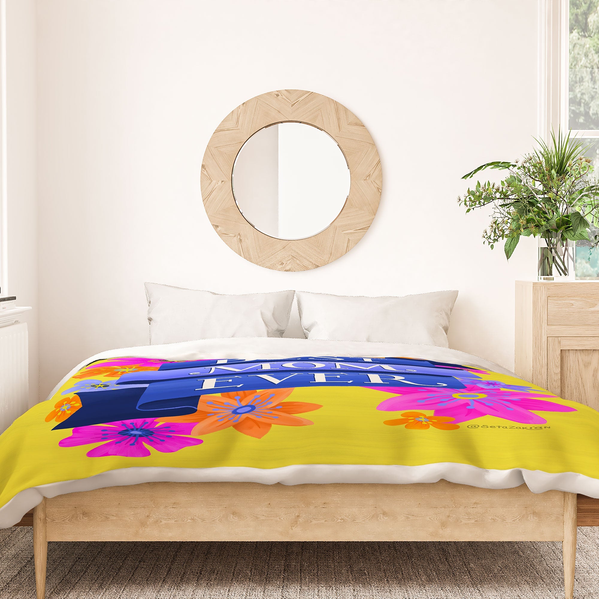 Seta Zakian Best Mom Ever Duvet Cover