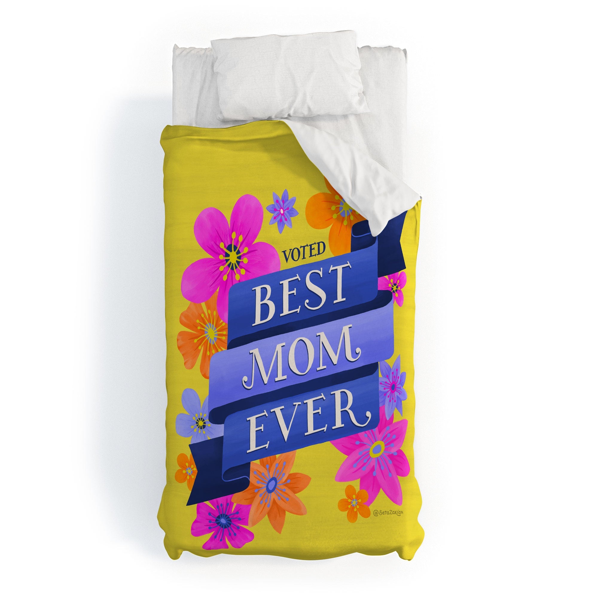 Seta Zakian Best Mom Ever Duvet Cover