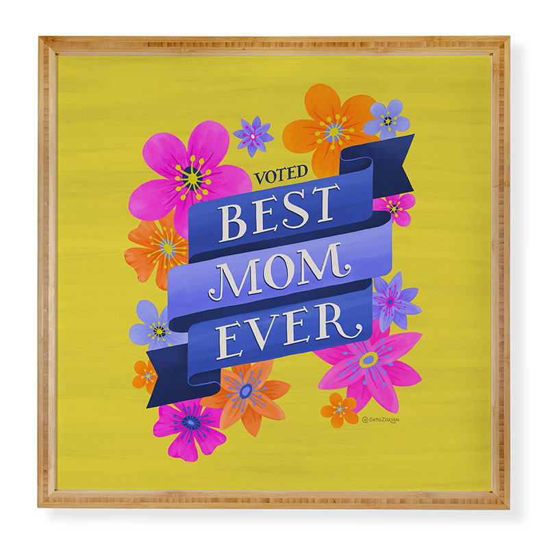Seta Zakian Best Mom Ever Framed Wall Art