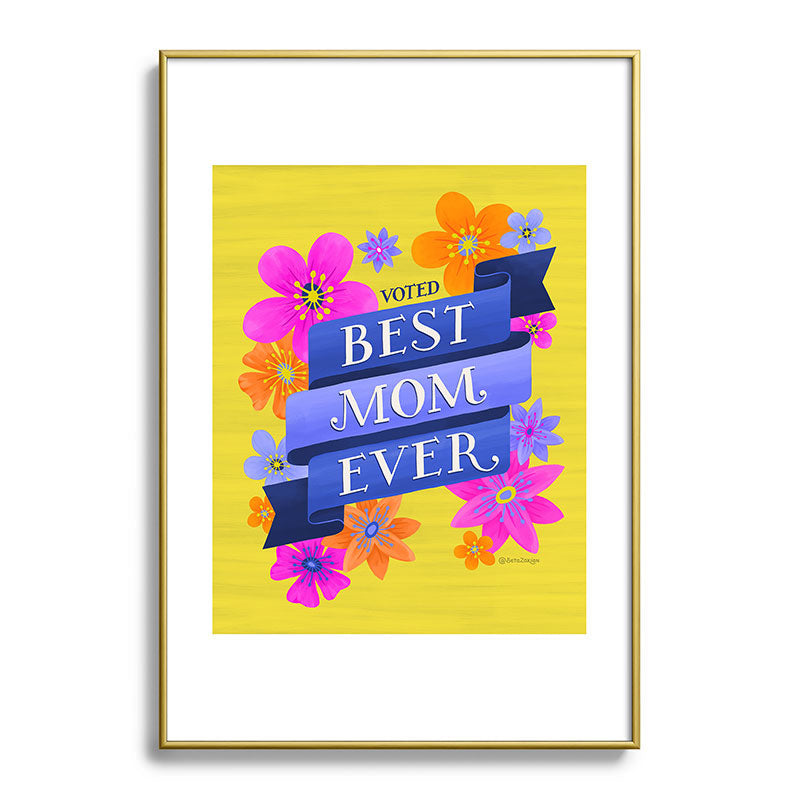 Seta Zakian Best Mom Ever Metal Framed Art Print