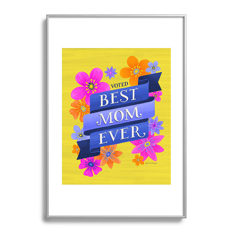 Seta Zakian Best Mom Ever Metal Framed Art Print