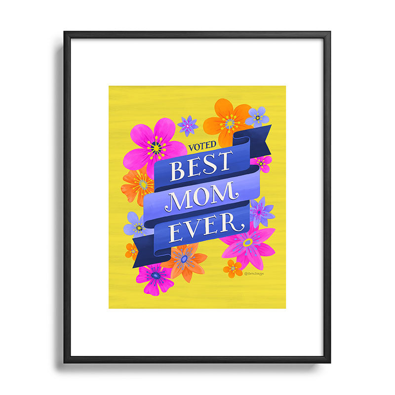 Seta Zakian Best Mom Ever Metal Framed Art Print