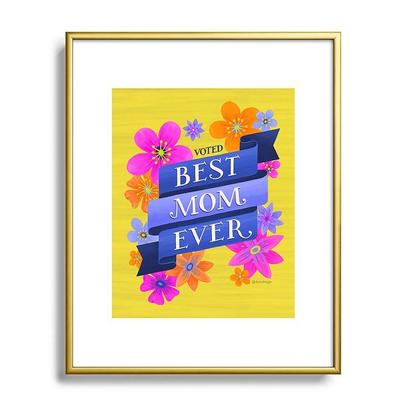 Seta Zakian Best Mom Ever Metal Framed Art Print