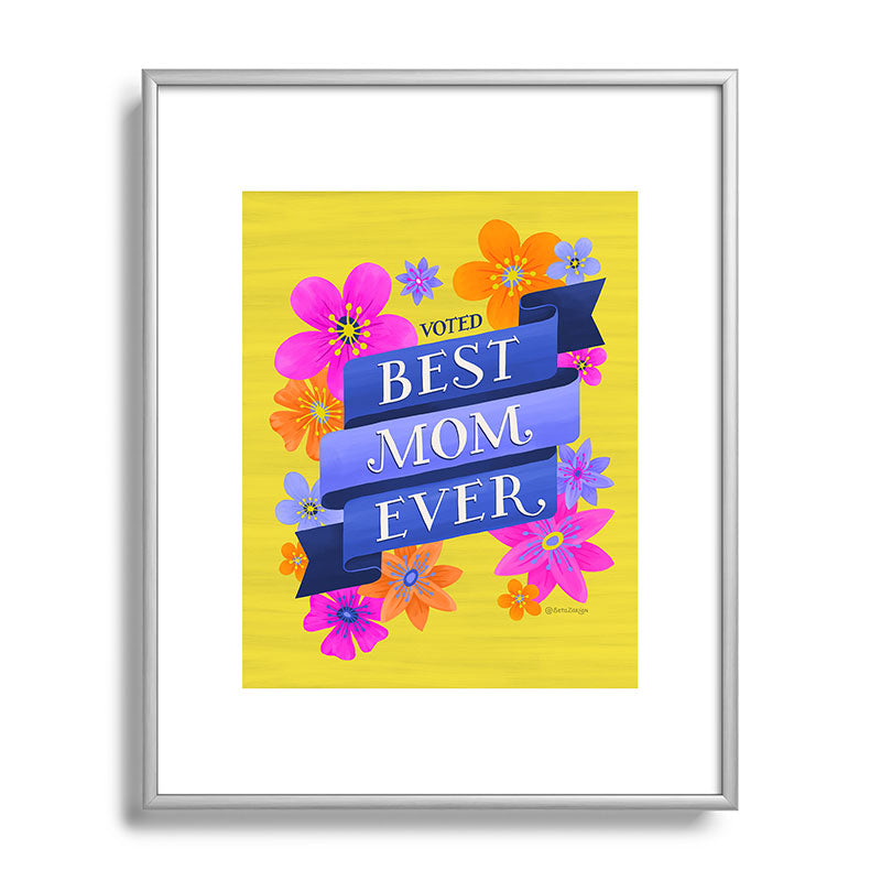 Seta Zakian Best Mom Ever Metal Framed Art Print