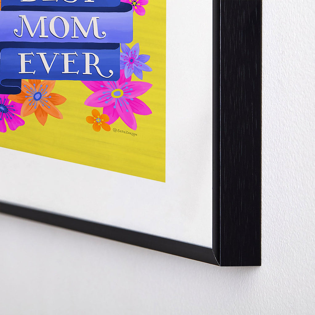 Seta Zakian Best Mom Ever Metal Framed Art Print