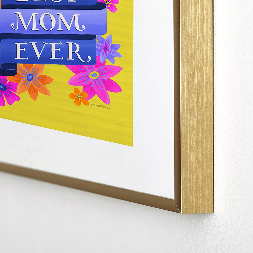 Seta Zakian Best Mom Ever Metal Framed Art Print