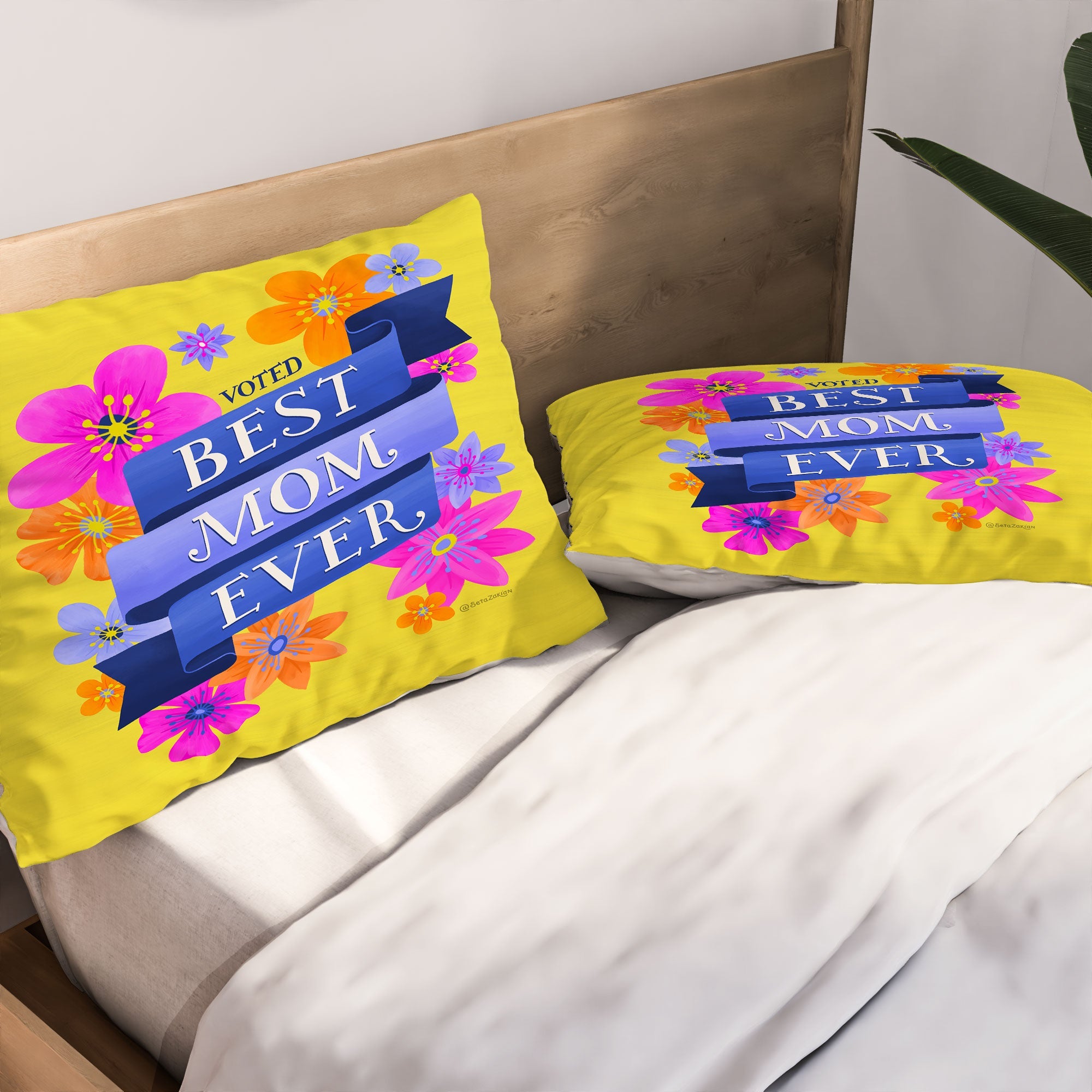 Seta Zakian Best Mom Ever Pillow Shams