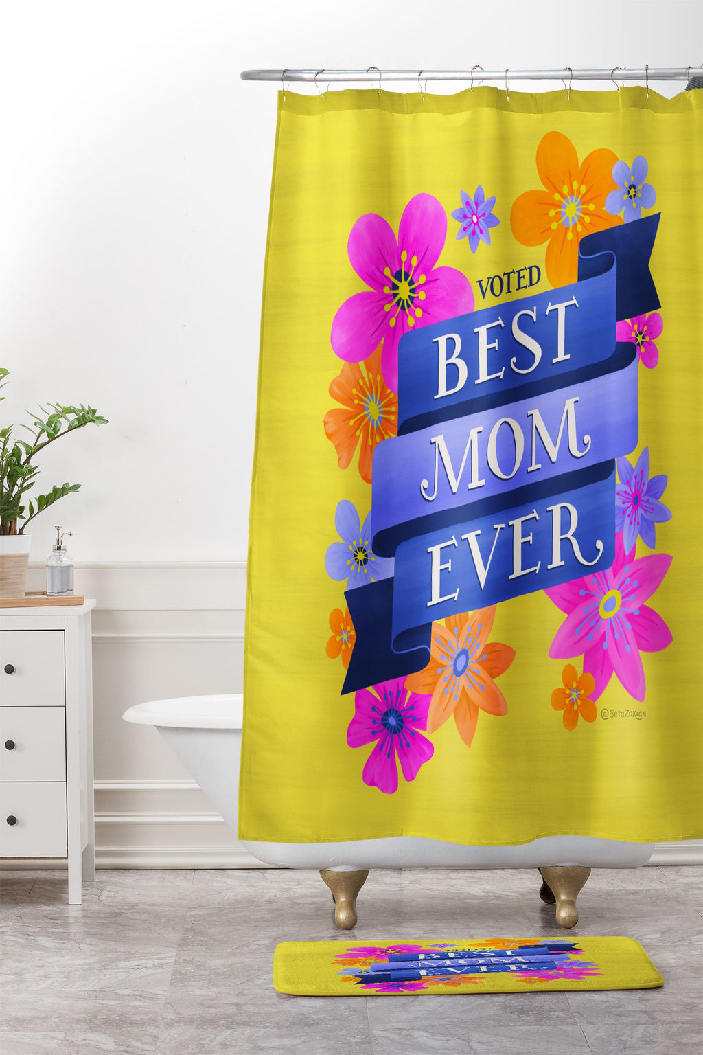 Seta Zakian Best Mom Ever Memory Foam Bath Mat