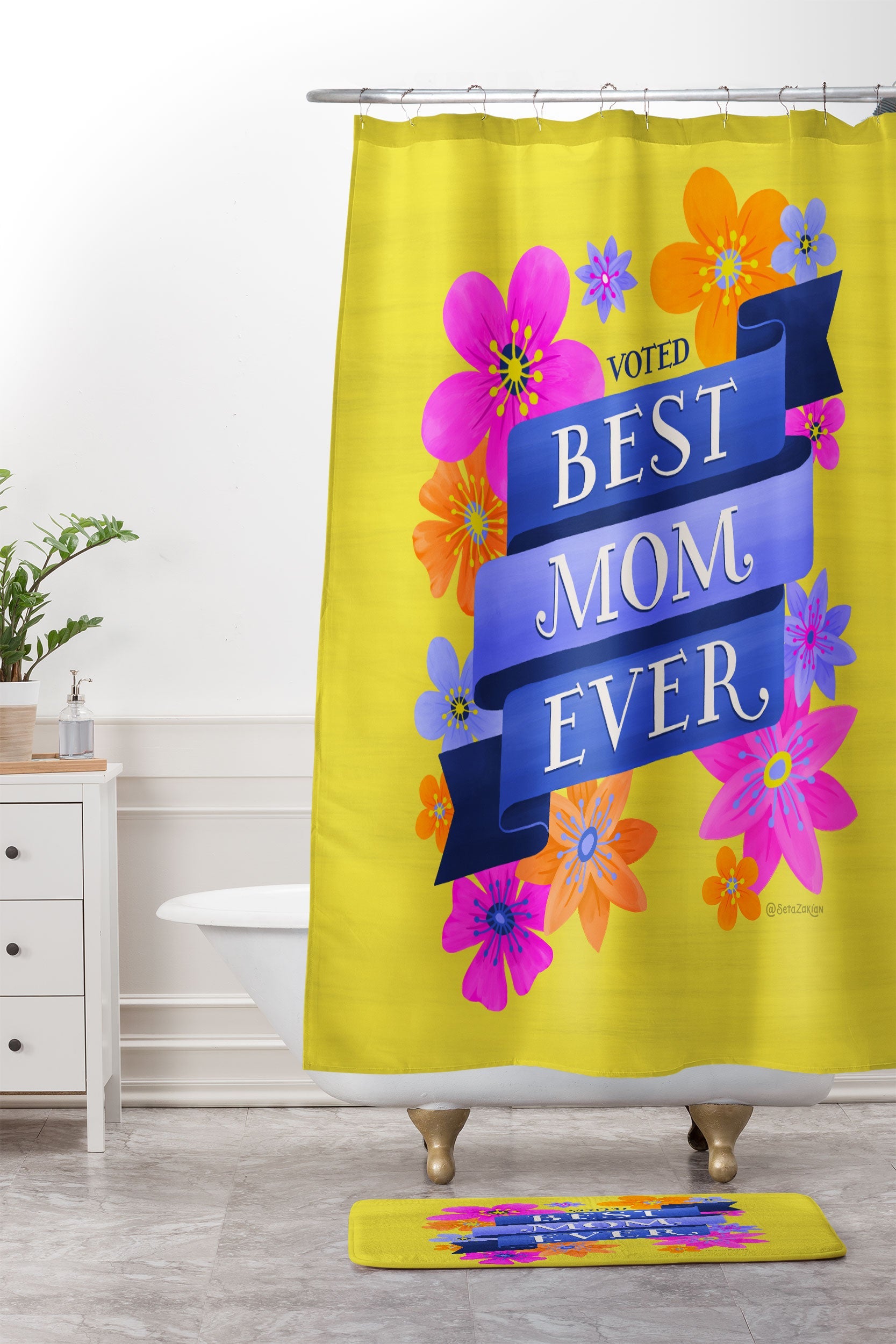 Seta Zakian Best Mom Ever Memory Foam Bath Mat