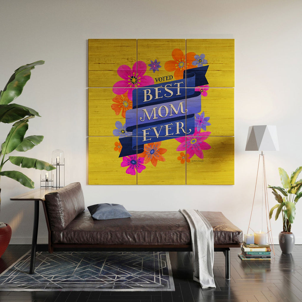 Seta Zakian Best Mom Ever Wood Wall Mural