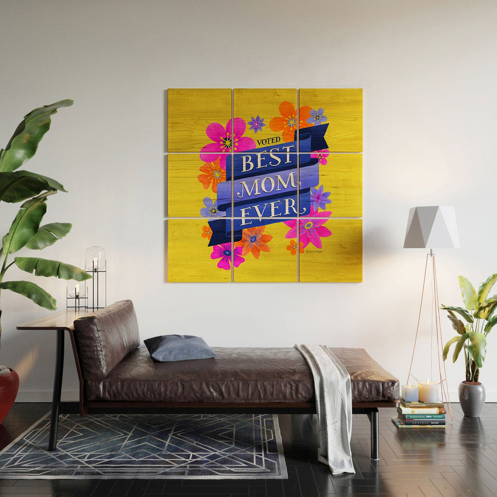 Seta Zakian Best Mom Ever Wood Wall Mural