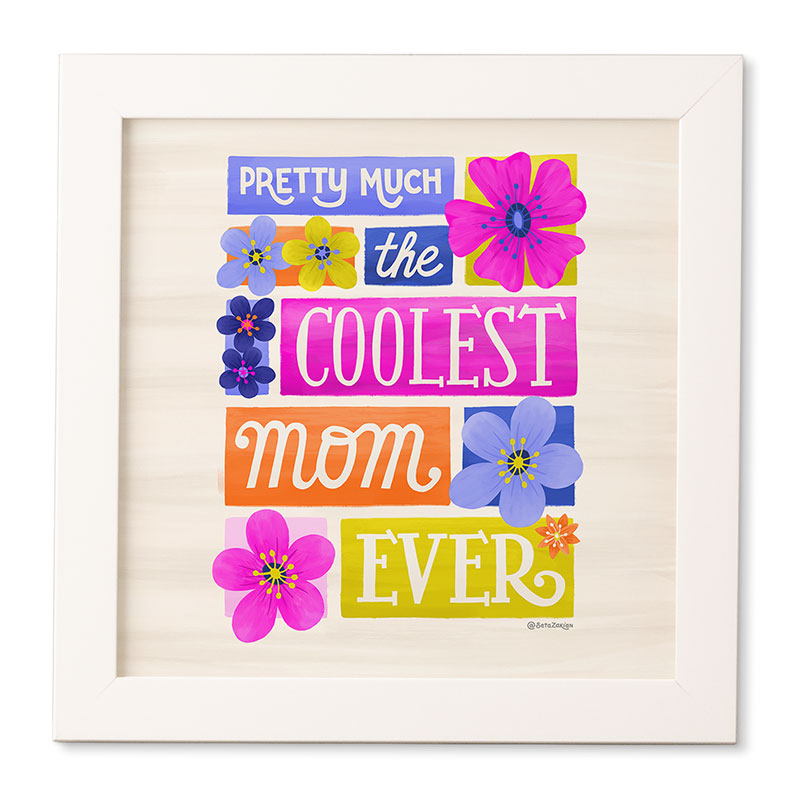 Seta Zakian Coolest Mom Ever Framed Wall Art