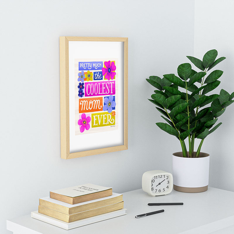 Seta Zakian Coolest Mom Ever Recessed Framing Rectangle