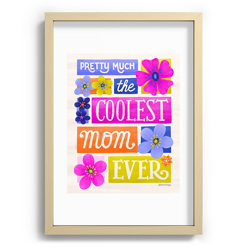 Seta Zakian Coolest Mom Ever Recessed Framing Rectangle