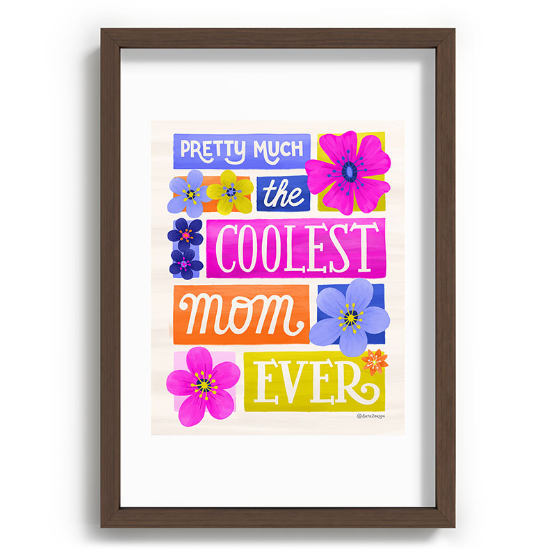 Seta Zakian Coolest Mom Ever Recessed Framing Rectangle