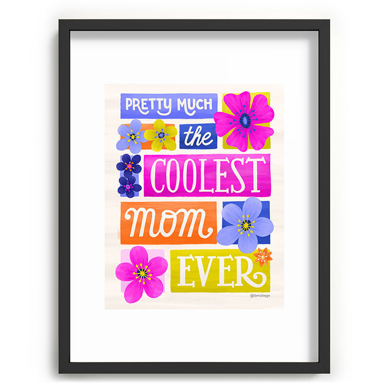 Seta Zakian Coolest Mom Ever Recessed Framing Rectangle