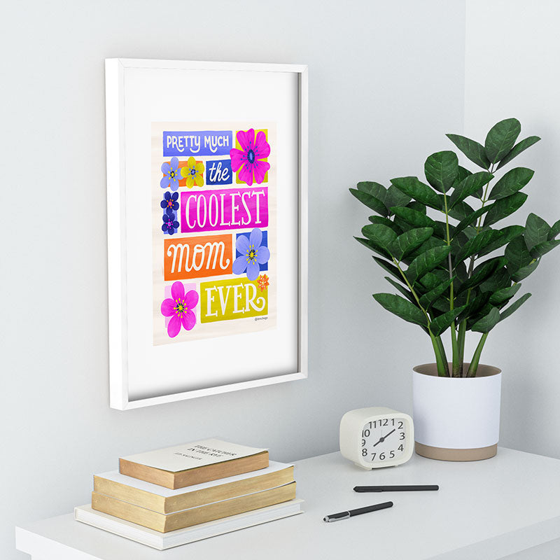 Seta Zakian Coolest Mom Ever Recessed Framing Rectangle
