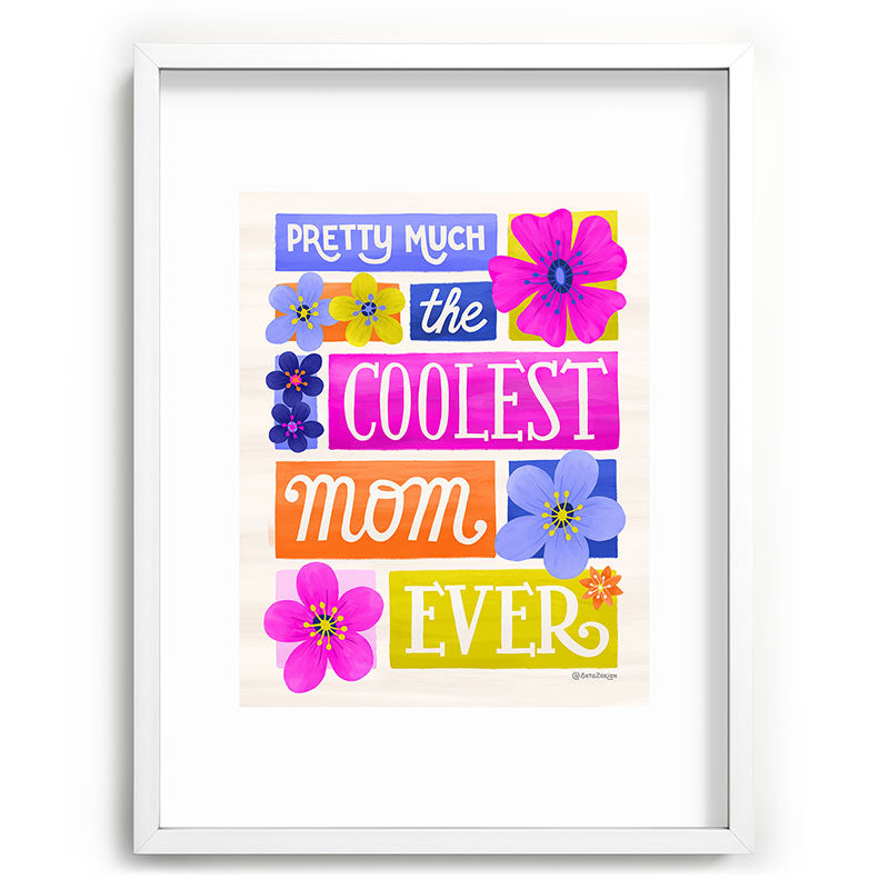 Seta Zakian Coolest Mom Ever Recessed Framing Rectangle