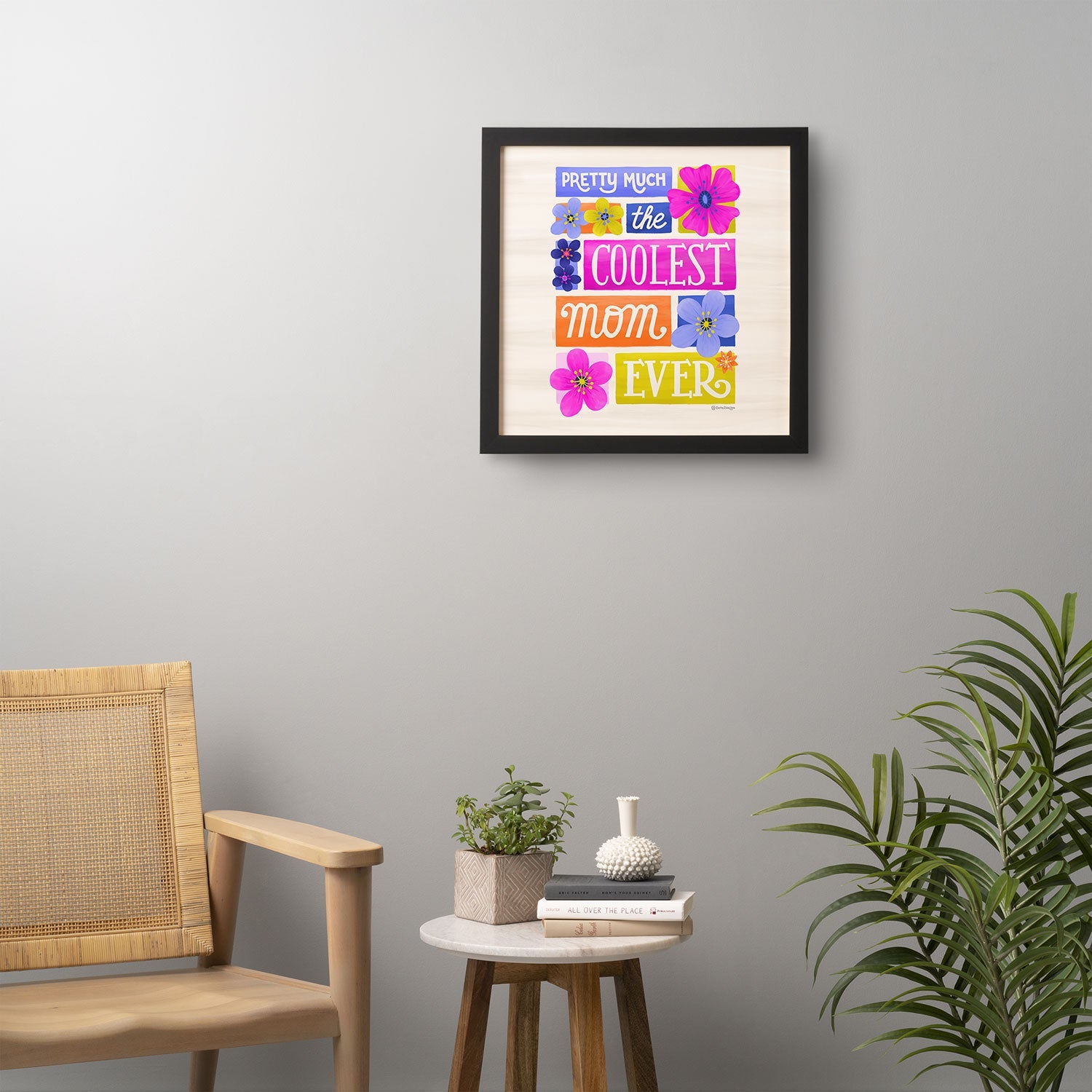 Seta Zakian Coolest Mom Ever Framed Wall Art