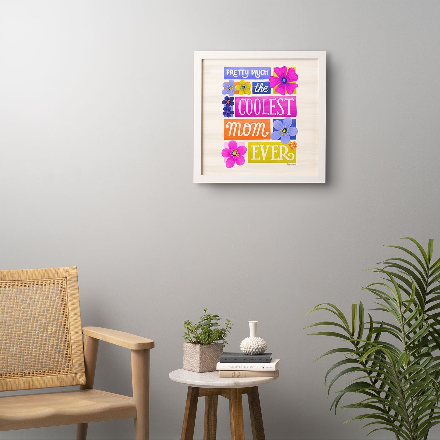 Seta Zakian Coolest Mom Ever Framed Wall Art