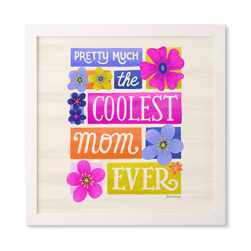 Seta Zakian Coolest Mom Ever Framed Wall Art