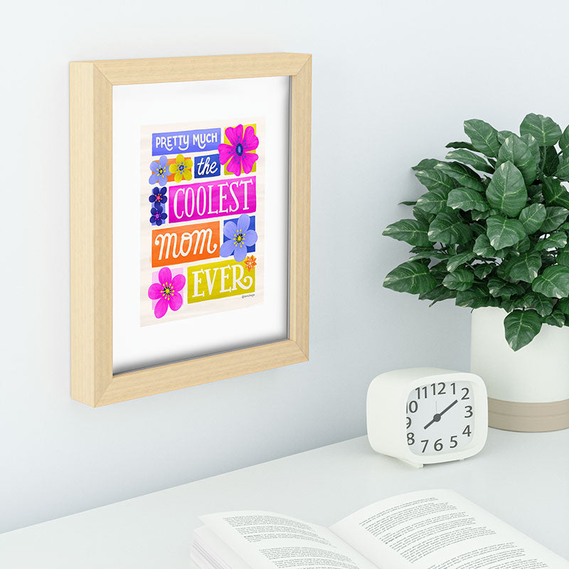 Seta Zakian Coolest Mom Ever Recessed Framing Rectangle