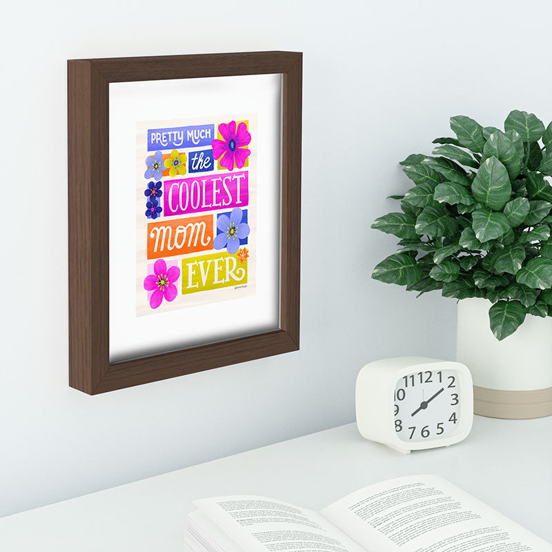 Seta Zakian Coolest Mom Ever Recessed Framing Rectangle