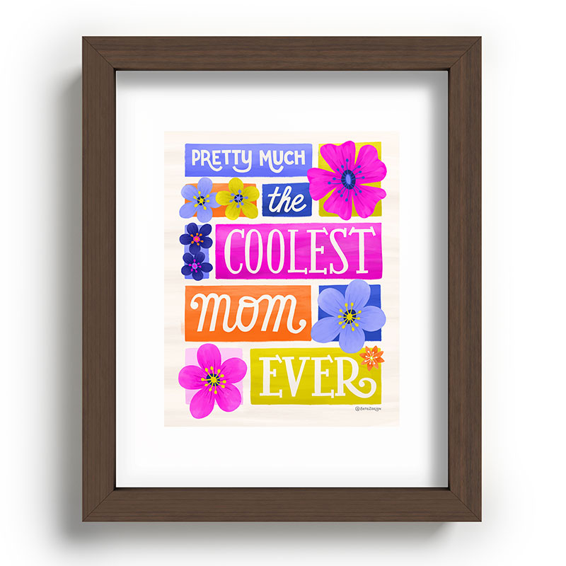 Seta Zakian Coolest Mom Ever Recessed Framing Rectangle