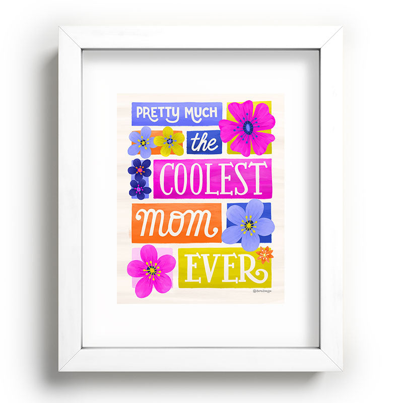 Seta Zakian Coolest Mom Ever Recessed Framing Rectangle