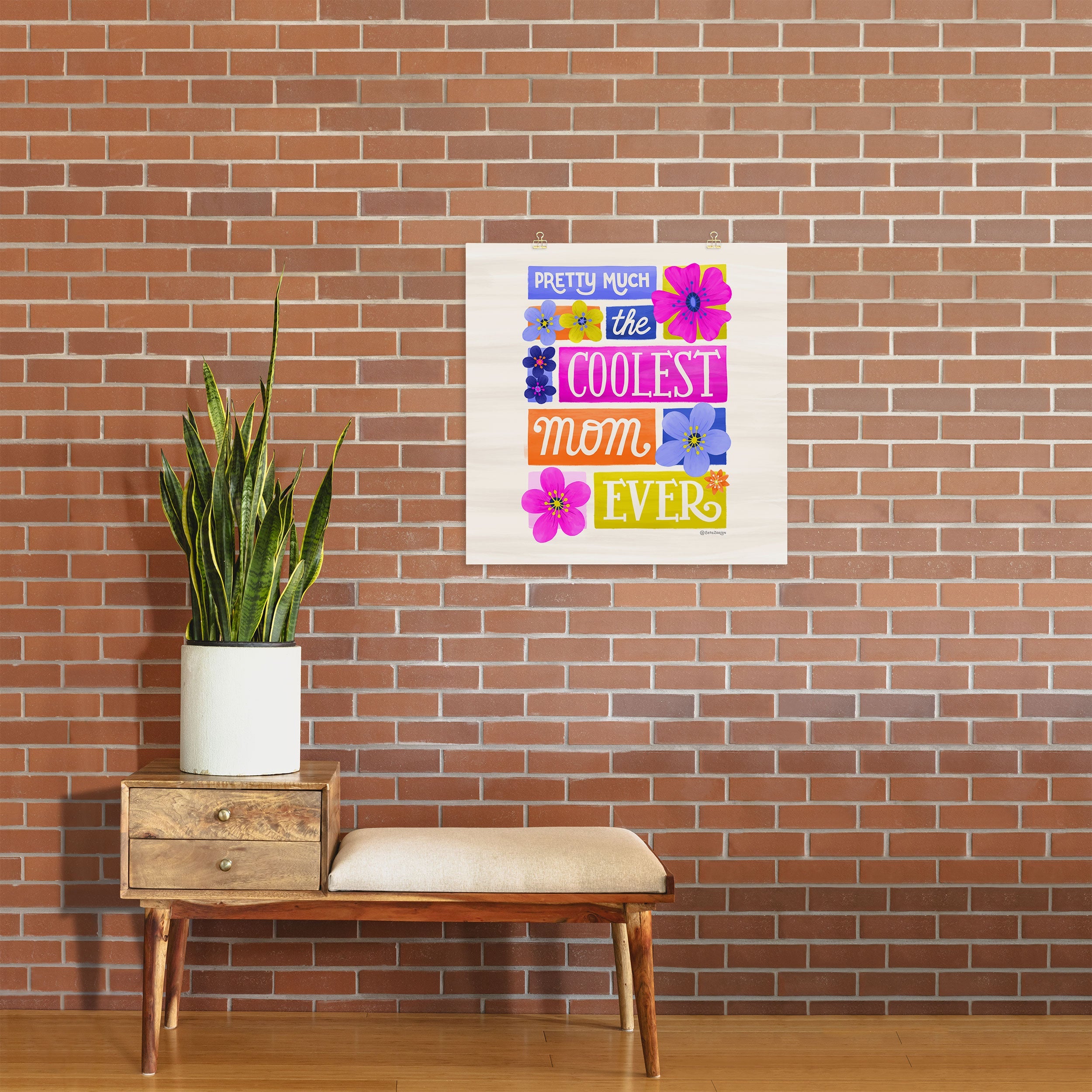 Seta Zakian Coolest Mom Ever Art Print