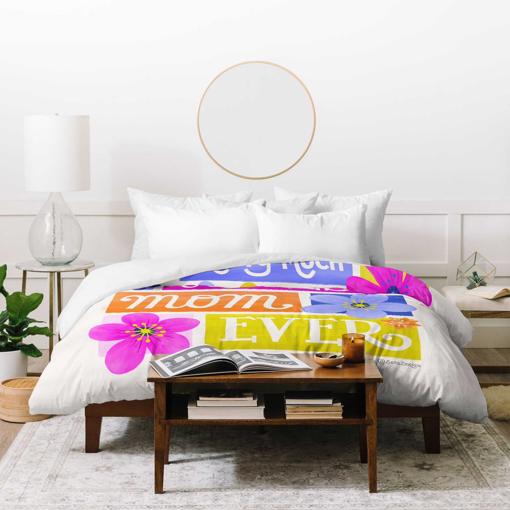 Seta Zakian Coolest Mom Ever Duvet Cover