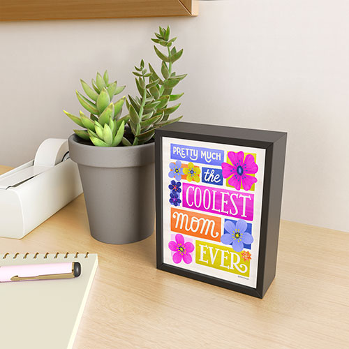 Seta Zakian Coolest Mom Ever Framed Mini Art Print