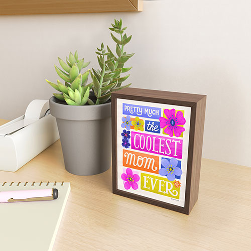 Seta Zakian Coolest Mom Ever Framed Mini Art Print