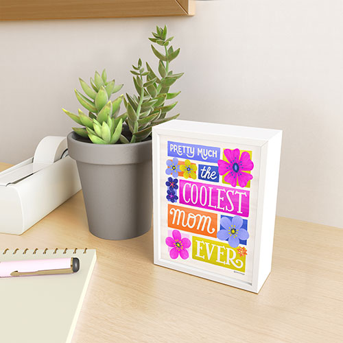 Seta Zakian Coolest Mom Ever Framed Mini Art Print