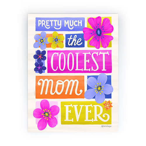 Seta Zakian Coolest Mom Ever Mini Art Print