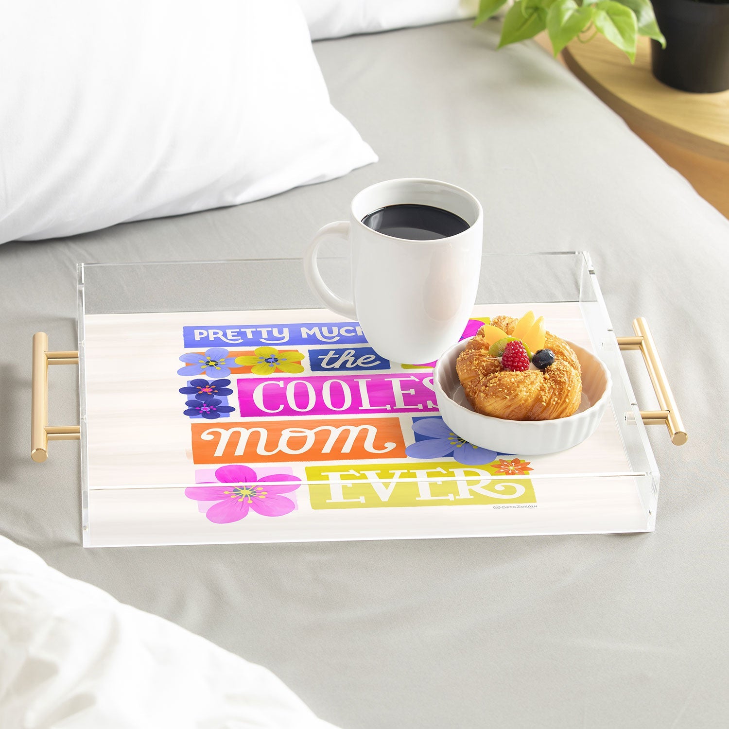 Seta Zakian Coolest Mom Ever Acrylic Tray