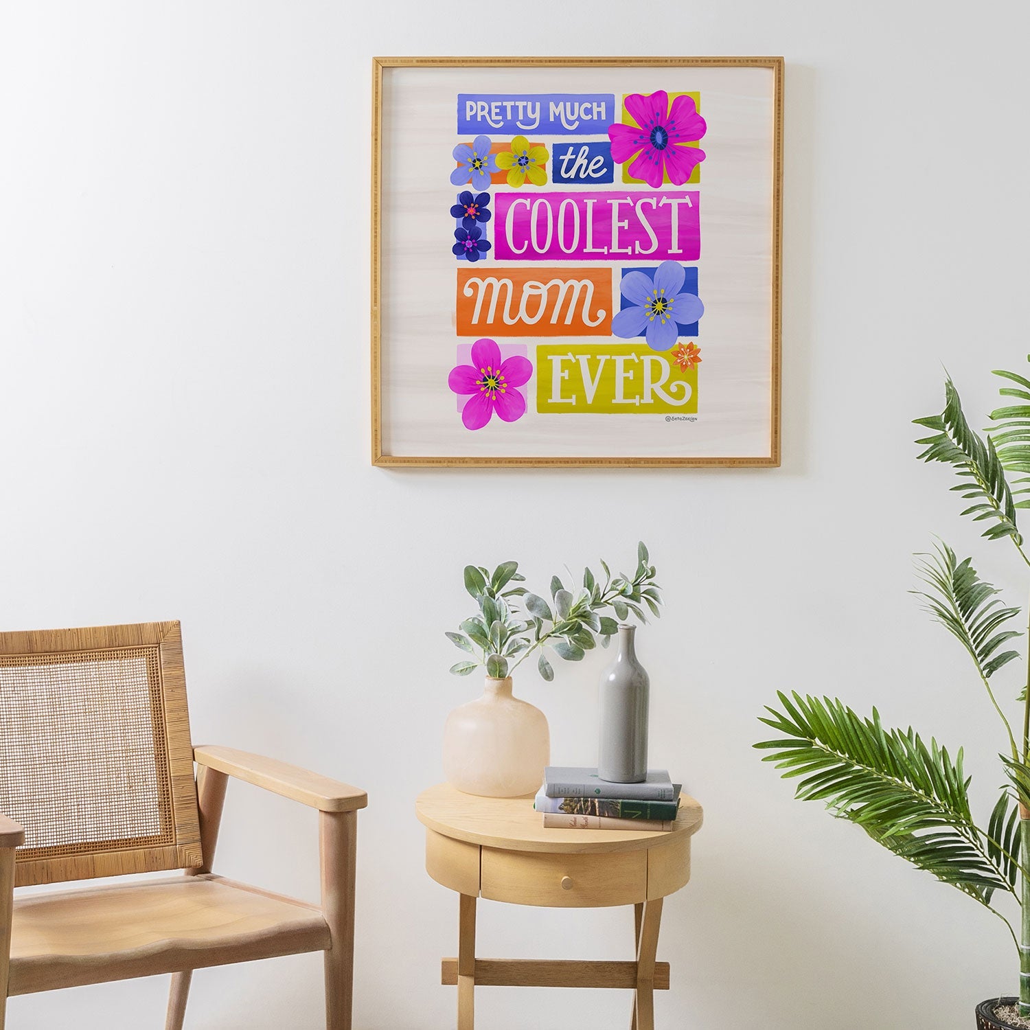 Seta Zakian Coolest Mom Ever Framed Wall Art