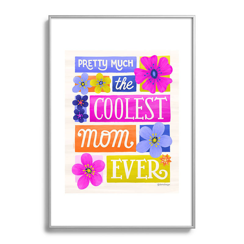 Seta Zakian Coolest Mom Ever Metal Framed Art Print