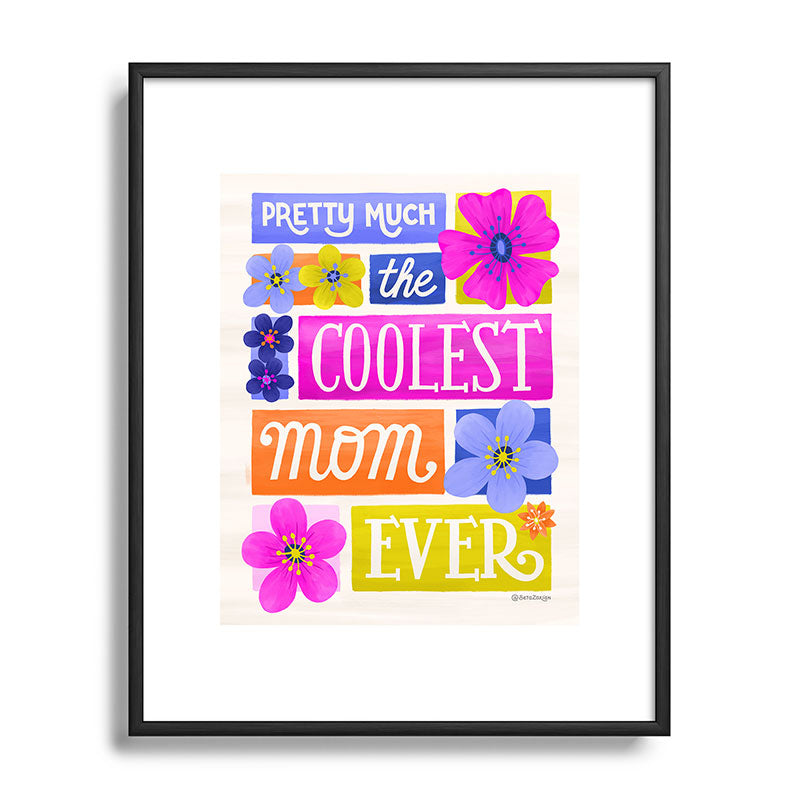 Seta Zakian Coolest Mom Ever Metal Framed Art Print