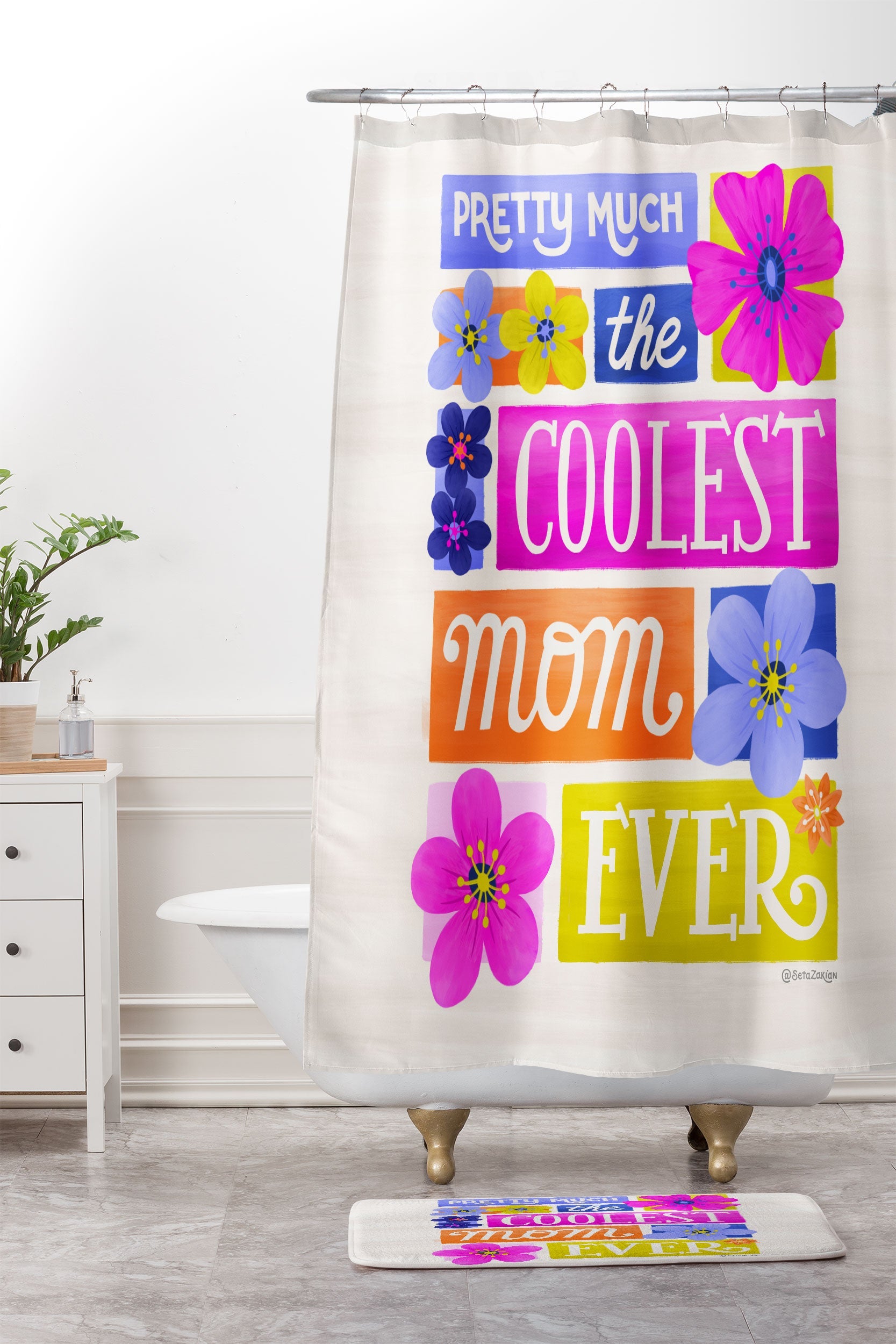 Seta Zakian Coolest Mom Ever Memory Foam Bath Mat