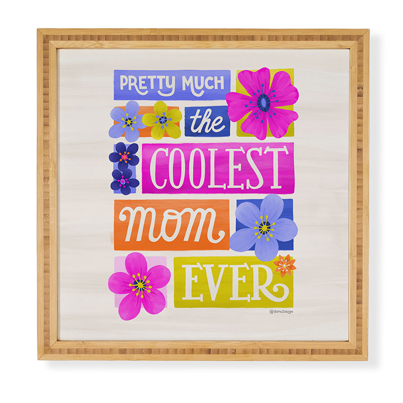 Seta Zakian Coolest Mom Ever Framed Wall Art