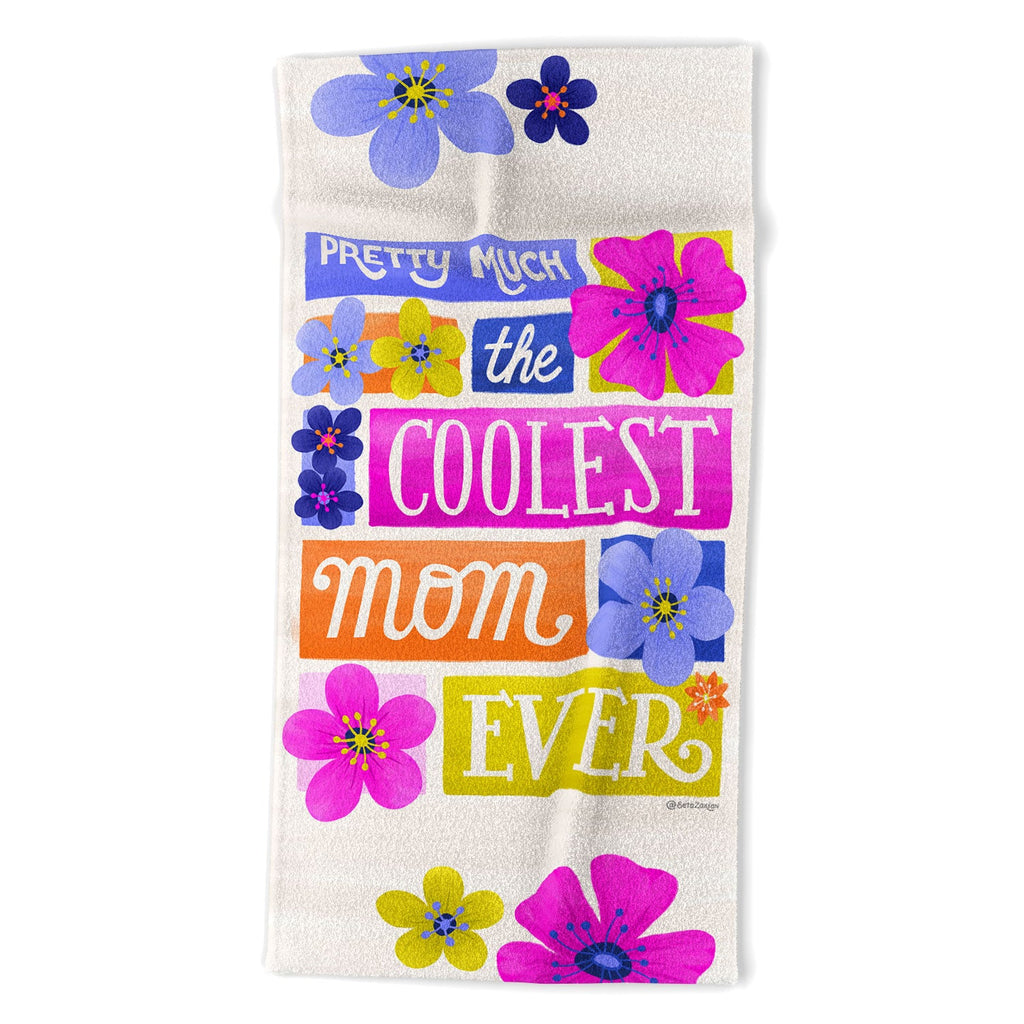 Seta Zakian Coolest Mom Ever Beach Towel