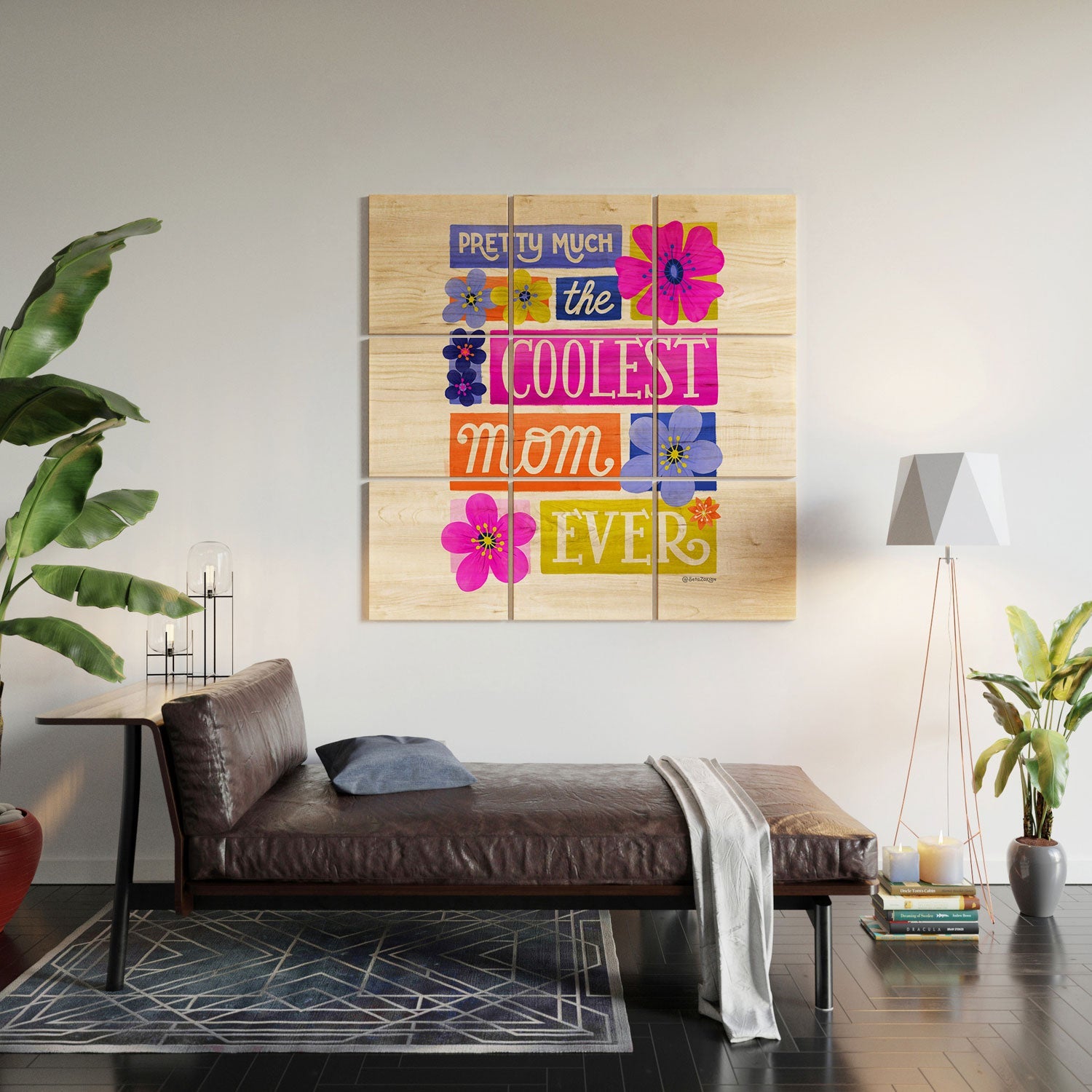 Seta Zakian Coolest Mom Ever Wood Wall Mural
